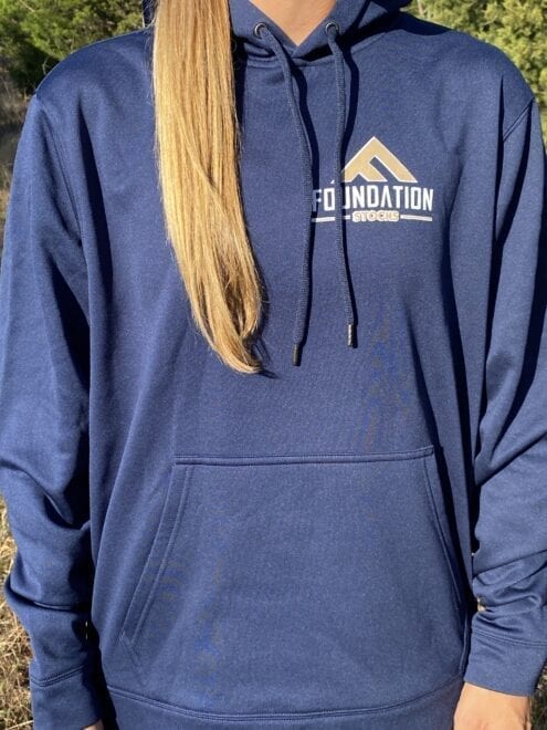 Foundation Stocks Navy Hoodie Front